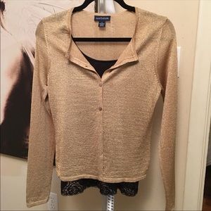 Ann Taylor "Golden Fleece" Cardigan Sweater